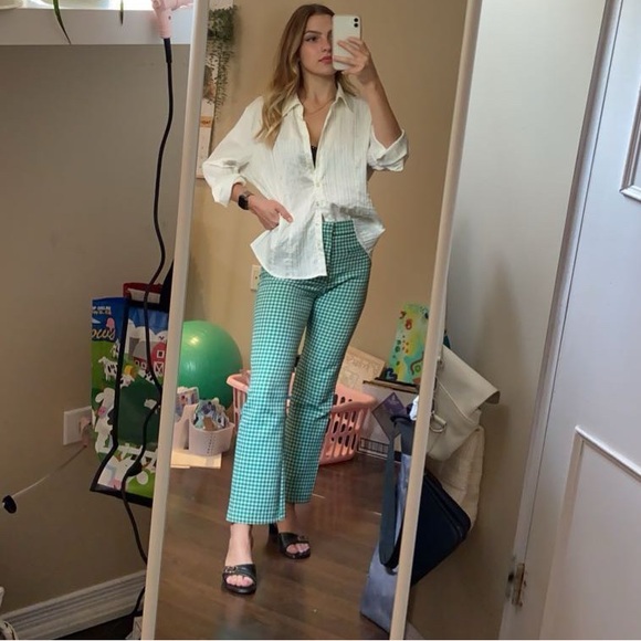 Gingham flare pants - Picture 3 of 6